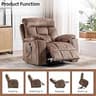 CANMOV Overstuffed Power Lift Recliner Chair with Heat and Massage