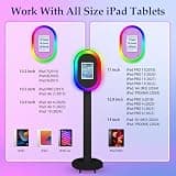 ZLPOWER iPad Selfie Station Photo Booth Stand Shell with RGB Beauty Ring Light