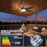 Phylluz 42-Inch Smart Plug-In Outdoor Ceiling Fan with 4600 CFM and App Control