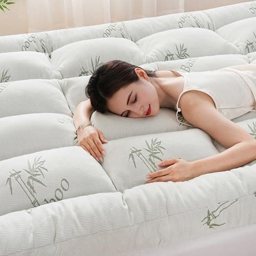 DOWNCOOL 3-Inch Cooling Memory Foam Topper with Bamboo Viscose Cover
