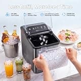 Vibofrost 35lb Pebble Ice Machine Featuring Anti-Scale Self-Cleaning System
