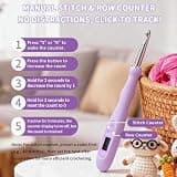 SPEENSUN Light Up Crochet Hook Set with Manual Stitch Counter and 18 Resizable Heads
