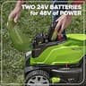 Greenworks 48V (2x24V) 17-Inch Cordless Push Lawn Mower with Dual Battery System