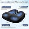 ZIKEE Ergonomic High-Density Memory Foam Seat Cushion with Thigh Relief Slope