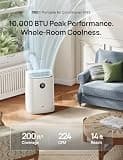 DREO 319S 10,000 BTU Smart Portable Air Conditioner for Mid-Sized Rooms
