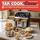 Gourmia 10-Quart Large Capacity Dual Basket Air Fryer with FryForce 360 Tech