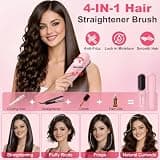 ZDXBO High-Capacity Cordless Hair Straightening Brush with 9,000mAh Battery