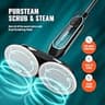 Pursteam ScrubMaster Motorized Steam Mop with Dual Rotating Power Pads