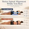 Fledano Ergonomic Memory Foam Lumbar Support Pillow with Cooling Cover