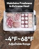 EUHOMY 12 Volt Refrigerator, 53QT Electric Cooler with Wheels and Baskets