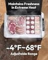 EUHOMY 12 Volt Refrigerator, 53QT Electric Cooler with Wheels and Baskets