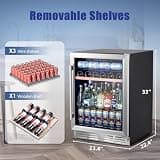 Kalamera 24-Inch Undercounter Mini Fridge, Beverage and Wine Cooler