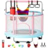 FitinOne 55-Inch Toddler Trampoline Center with Swing and Gymnastics Bar