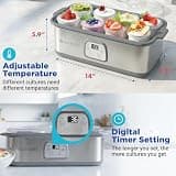 Ultimate Probiotic Dual 1-Quart Capacity Yogurt Maker with Lifetime Warranty