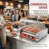 Vexon 11-Roller Hot Dog Cooker, 30-Dog Capacity with Safety Cover, 1670W