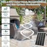 Gliztech 20-Inch Solar Ceiling Fan Light with 30W Solar Panel and 20000mAh Battery