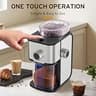 Ollygrin Electric Flat Burr Coffee Grinder with 14 Adjustable Settings