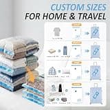Cozy Essential 12-Combo Travel Storage Vacuum Bags with Cordless USB Pump