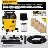 DEWALT STEALTHSONIC 12-Gallon Ultra Quiet Wet/Dry Shop Vac, 5.5 Peak HP