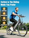 ASKGO 26-Inch Step-Thru Electric Cruiser Bike, 1500W Peak, 48V 12Ah Battery
