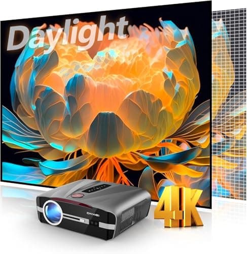 ZCGIOBN 2300 ANSI Smart Home Theater Projector with Android TV, AI Lighting & NFC