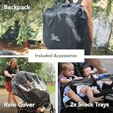 Strolee Lightweight Double Side-by-Side Stroller with 120-Lb Weight Capacity