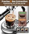 Atatix 20-Bar Espresso Machine with Fast Heating and Adjustable Milk Frother
