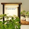 Bamworld 5-Tier Staggered Metal and Wood Indoor Plant Shelf with Grow Lights