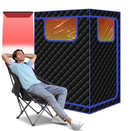 I-THERA-U XL Portable Infrared Sauna Box with True Red Light Therapy Lamp