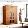 PABIMIA 2-Person Smart Infrared Sauna with WiFi, App Control & LCD Heater