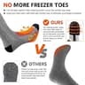 SNOW DEER Upgraded 7.4V CoolMax Rechargeable Electric Heated Ski Socks
