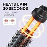 Wavytalk Detachable Head 1.5-Inch Travel Thermal Brush with Universal Voltage