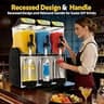 GSEICE 45L Triple-Tank Commercial Slushy Machine with Illuminated Tanks