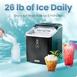Iceman by Chefman Countertop Nugget Ice Maker with Self-Cleaning Function, 26 lbs/Day