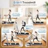 FOUSAE 5-in-1 Foldable Treadmill with 12 HIIT Programs & 400-lb Capacity