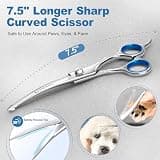Gimars 6-in-1 Titanium Coated Dog Grooming Scissors Set for Home Groomers