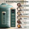 CHACEEF 2-Cup Uncooked Mini Rice Cooker with Smart Control and 24-Hour Timer