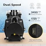 VIVOHOME 2.5 HP Dual-Speed 230V High-Lift In-Ground Pool Pump with Strainer Basket