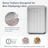 XXL Enclosed Stainless Steel Sifting Cat Litter Box for Pine Pellets (23.6 in)