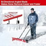 Brewin SnowPro 38-Inch Bi-Directional Wheeled Snow Pusher