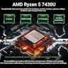 HP 17.3-Inch FHD Business Laptop, AMD Ryzen 5 7430U, 8GB RAM, 756GB Total Storage