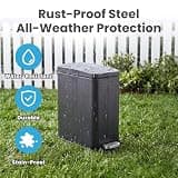 iTouchless 3-Gallon Stainless Steel Pet Waste Bin with AbsorbX Odor Filter