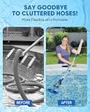 Teguy Cordless Handheld Pool Vacuum with Auto Shutoff and Reusable 500-Mesh Filters
