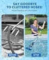 Teguy Cordless Handheld Pool Vacuum with Auto Shutoff and Reusable 500-Mesh Filters