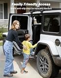 JOYTUTUS Anti-Slip Steel Running Boards Side Steps for Wrangler JL 4-Door