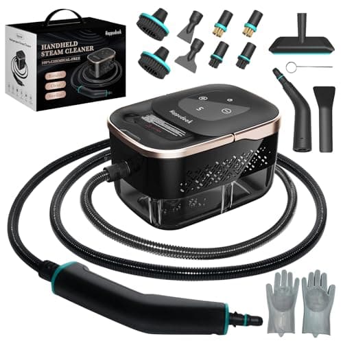 Happudeok 2500W High-Pressure Steam Cleaner with Transparent 1.25L Tank