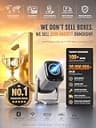XuanPad Silver Smart Mini Projector, TOF Real-Time Auto Focus, Netflix App