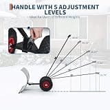 Garvee 29-Inch Heavy Duty Wheeled Snow Pusher