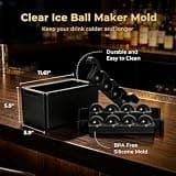 Mooues 8-Cavity Large Clear Ice Sphere Maker and Directional Freezing Mold