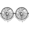 hykolity 18-Inch Industrial Wall Fan 2-Pack, 4300 CFM Fully Enclosed Motor